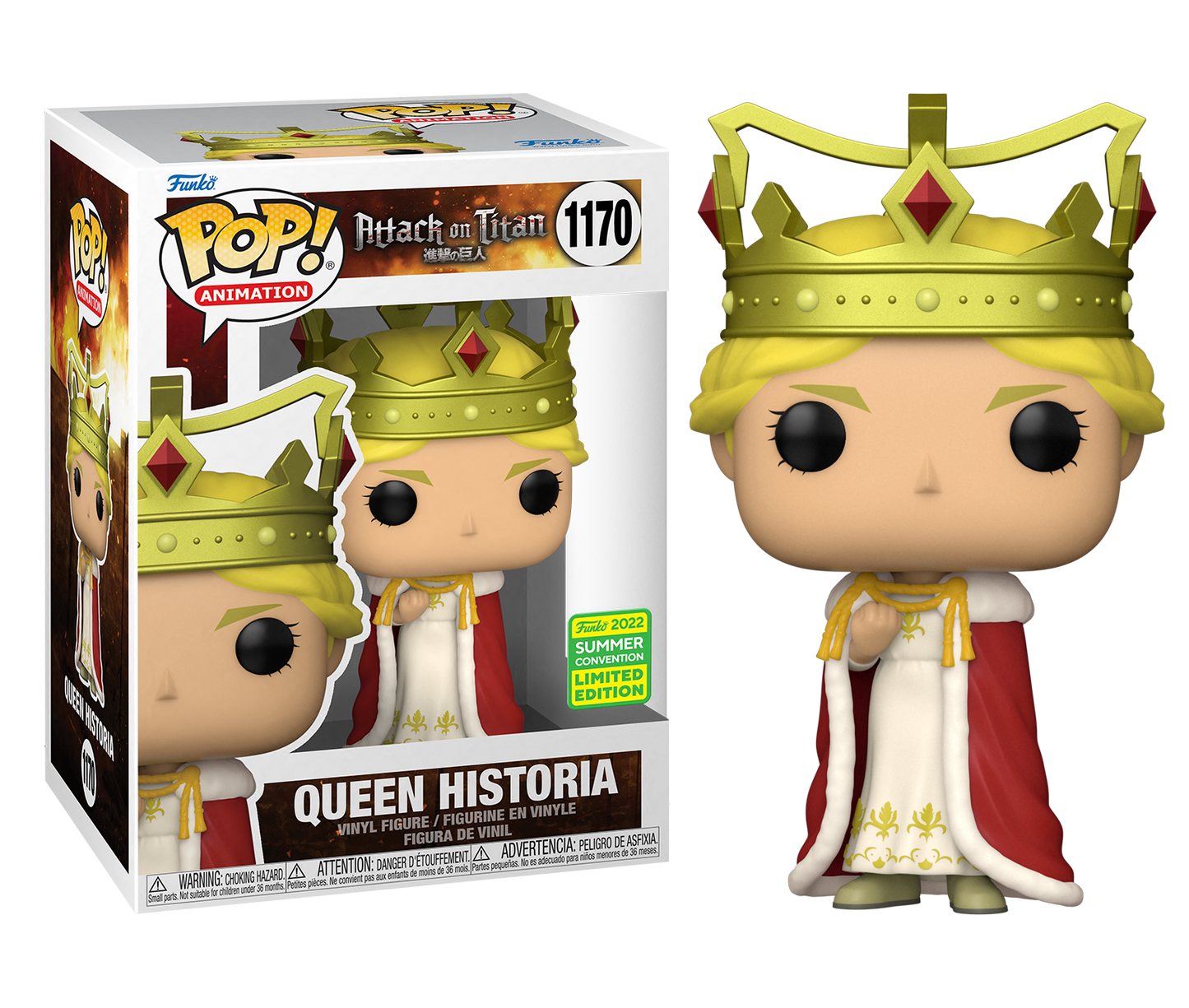 Attack on Titan - Queen Historia SDCC 2022 Summer Convention Exclusive Pop! Vinyl