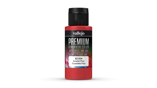 Vallejo Premium Colour Fluorescent Scarlet 60 ml - Ozzie Collectables