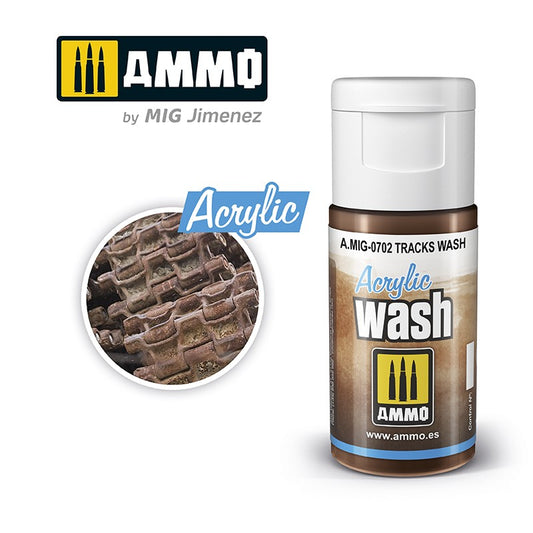 Ammo by MIG Acrylic Washes: Tracks Wash 15ml