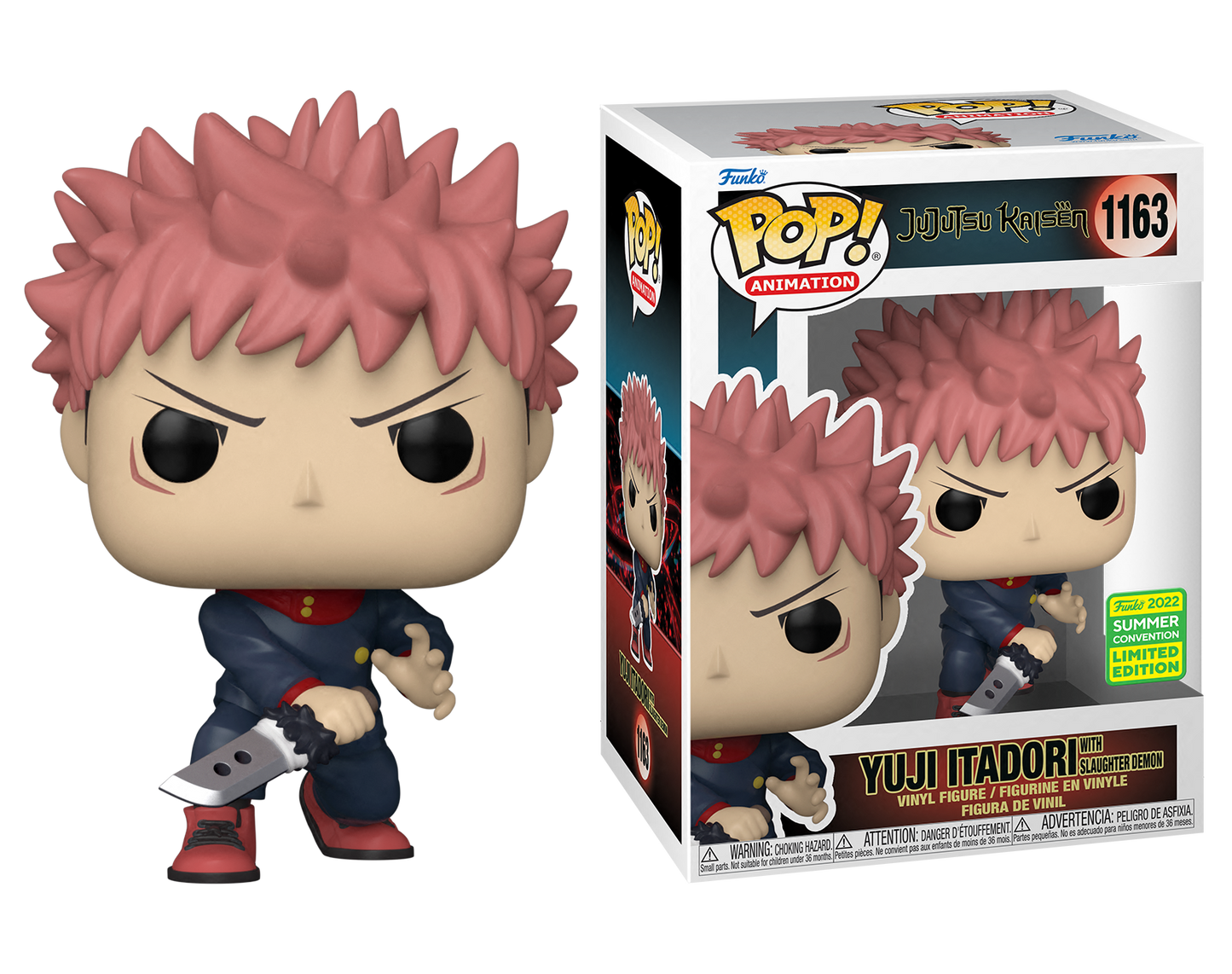 Jujutsu Kaisen - Yuji Itadori with Slaughter Demon SDCC 2022 Summer Convention Exclusive Pop! Vinyl Figure #1163