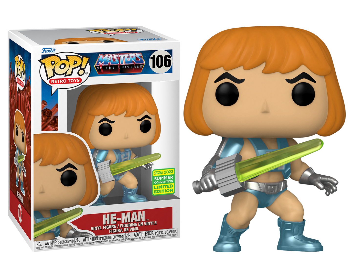 Masters of the Universe - He-Man Laser Power SDCC 2022 Exclusive Pop! Vinyl