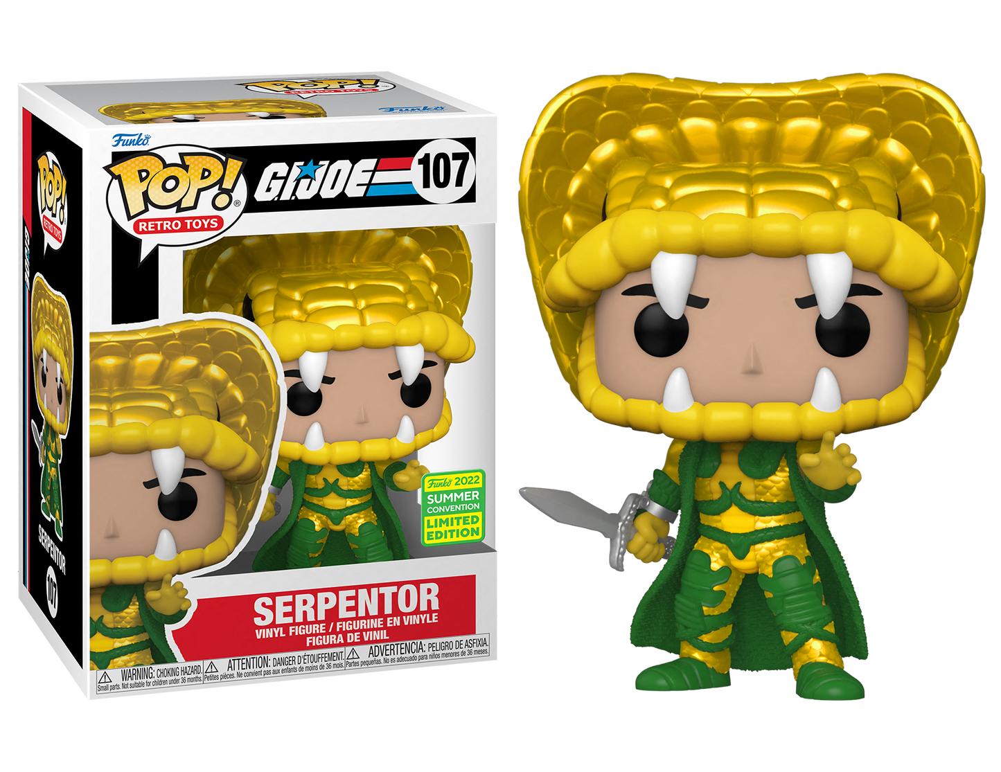 G.I. Joe - Serpentor SDCC 2022 Summer Convention Exclusive Pop! Vinyl