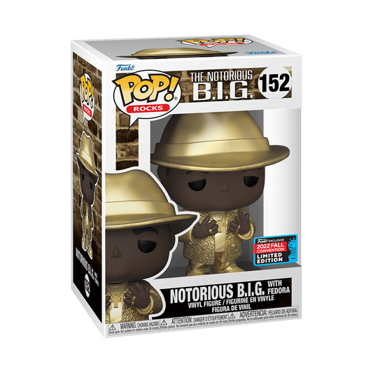 The Notorious B.I.G - Notorious B.I.G with Golden Suit Federoa 2022 NYCC Exclusive Pop! Vinyl #152