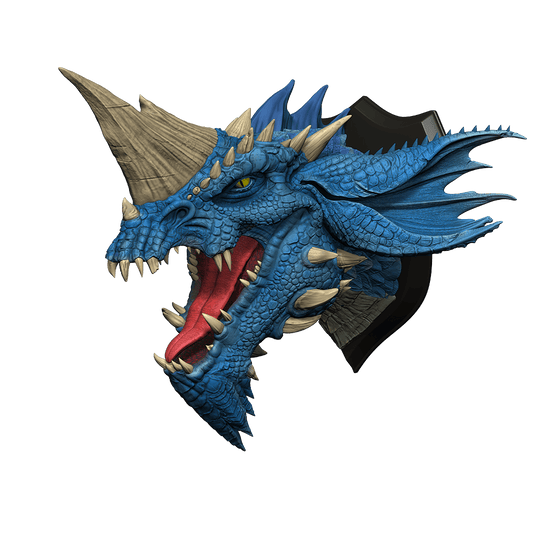 Dungeons & Dragons Blue Dragon Head Trophy Plaque