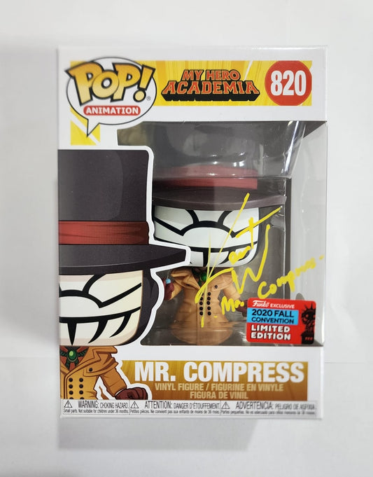 My Hero Academia - Mr. Compress #820 2020 Fall Convention Exclusive Signed Pop! Vinyl