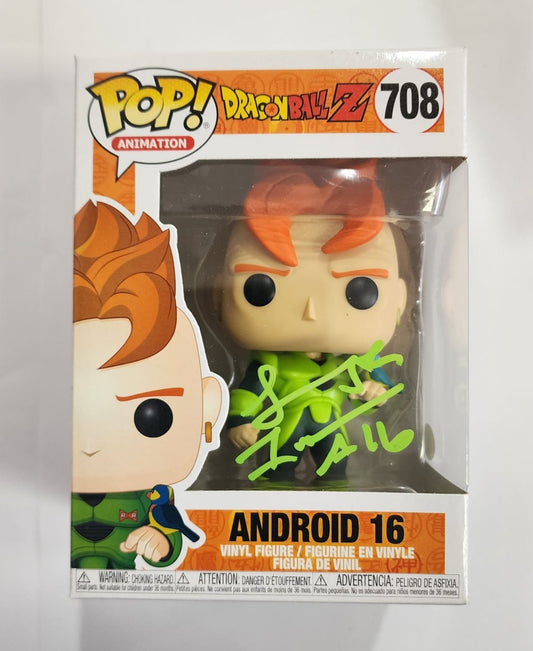 Dragon Ball Z - Android 16 #708 Signed Pop! Vinyl