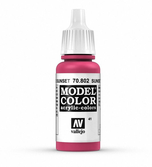 Vallejo Model Colour Sunset Red 17 ml - Ozzie Collectables