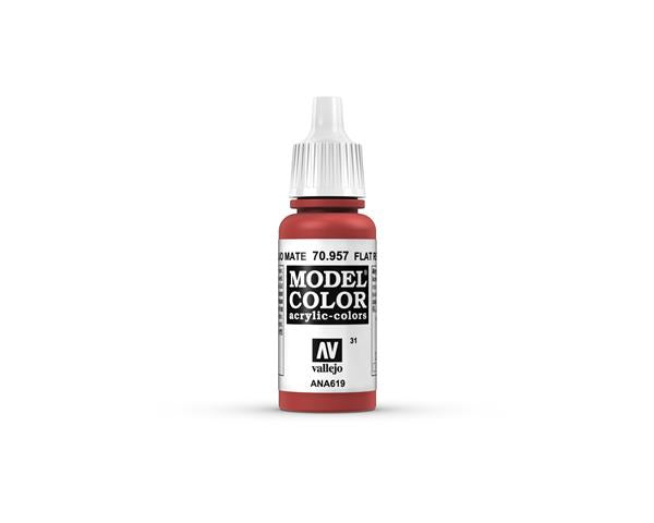 Vallejo Model Colour Flat Red 17 ml - Ozzie Collectables