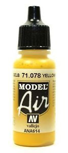 Vallejo Model Air Yellow RLM04 17 ml - Ozzie Collectables