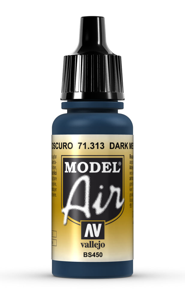 Vallejo Model Air Dark Mediterranean Blue 17 ml - Ozzie Collectables