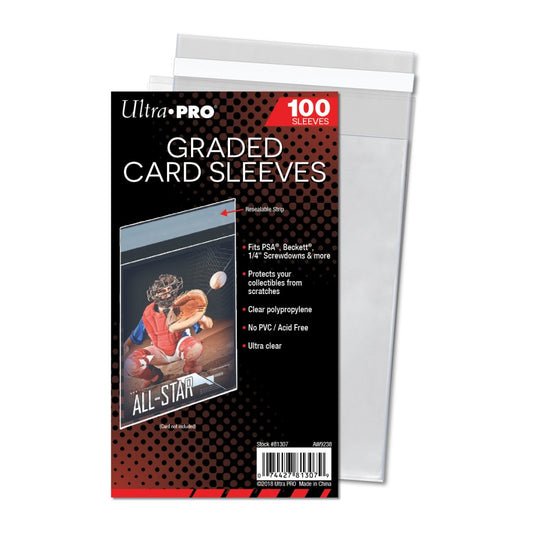ULTRA PRO CARD SLEEVE - Graded- Resealable (100ct) - Ozzie Collectables