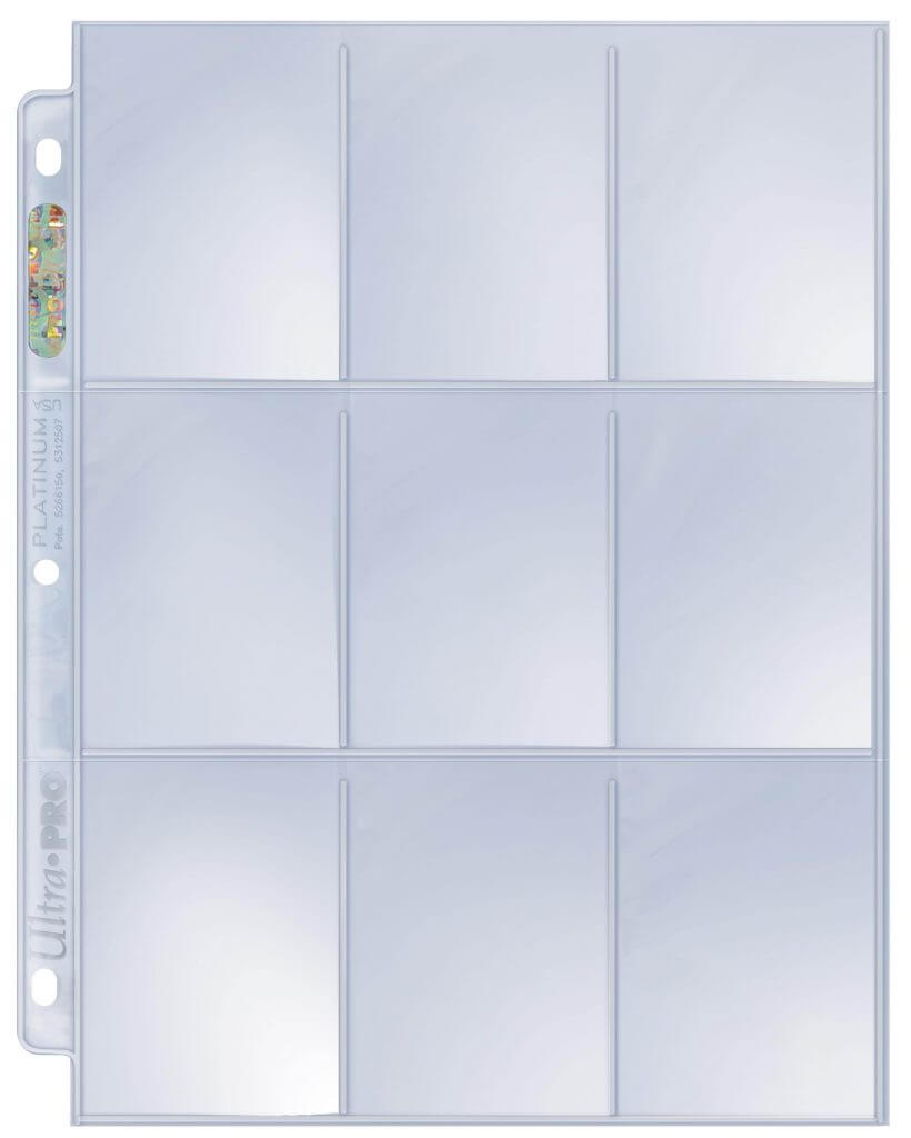 ULTRA PRO Page - 9-Pocket Platinum Page for Standard Size Cards