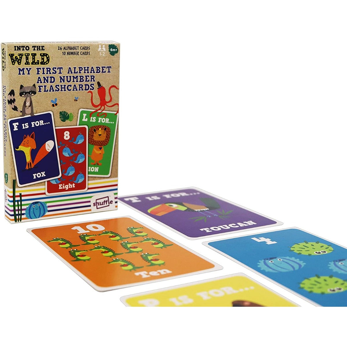 Shuffle Junior - Into the Wild - Alphabet & Number Flashcards