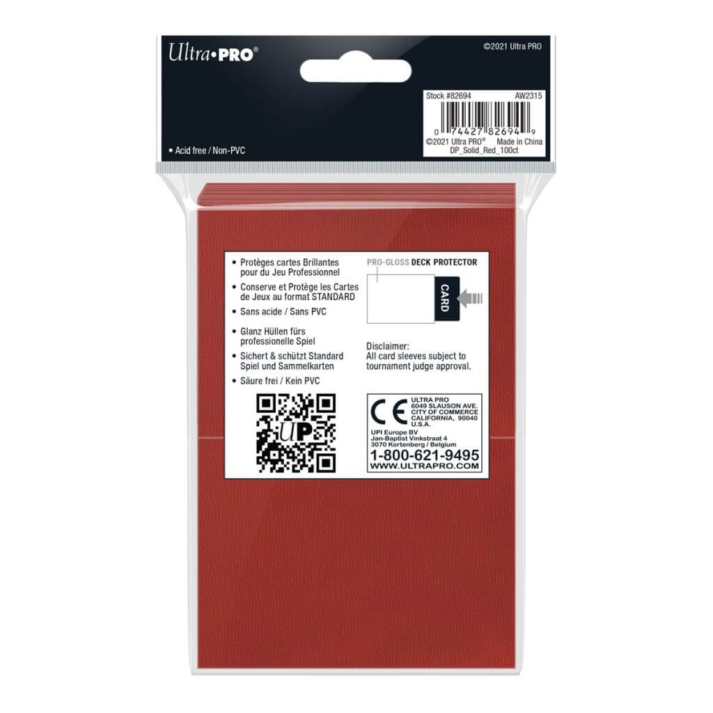 ULTRA PRO Deck Protector - Standard 100ct Red