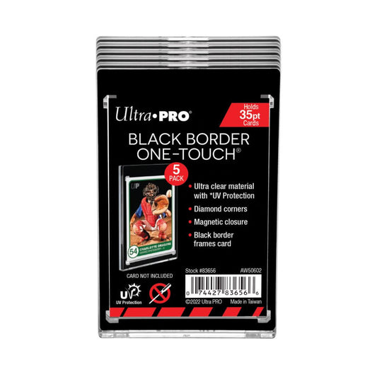 ULTRA PRO ONE TOUCH - 35 PT Black Border w/Magnetic Closure- 5PK