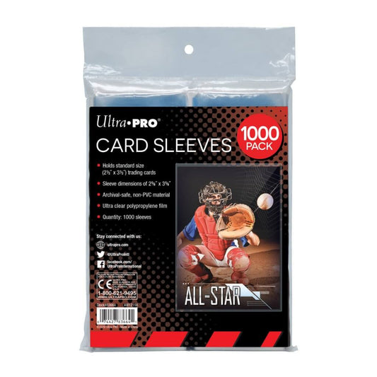 ULTRA PRO CARD SLEEVE – 2.5″ x 3.5″ Collector Sleeves 1000 pk