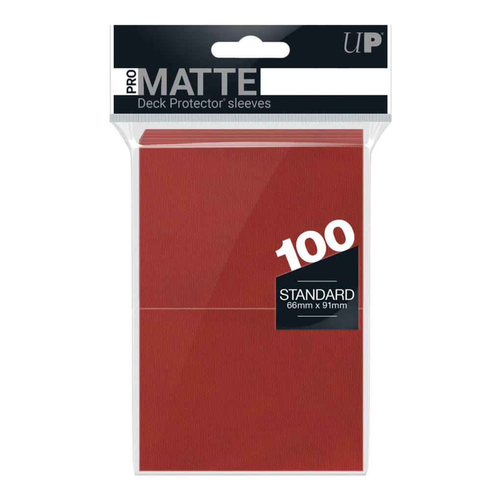 ULTRA PRO - Non-Glare - Pro Matte Standard Deck Protector - Red 100 ct