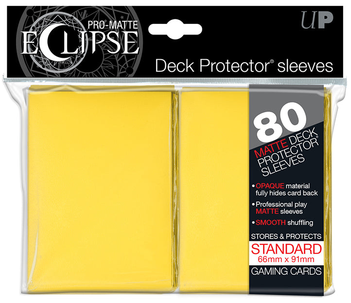ULTRA PRO - DECK PROTECTORS STANDARD - 80ct Pro-Matte (Non Glare) - Eclipse Yellow