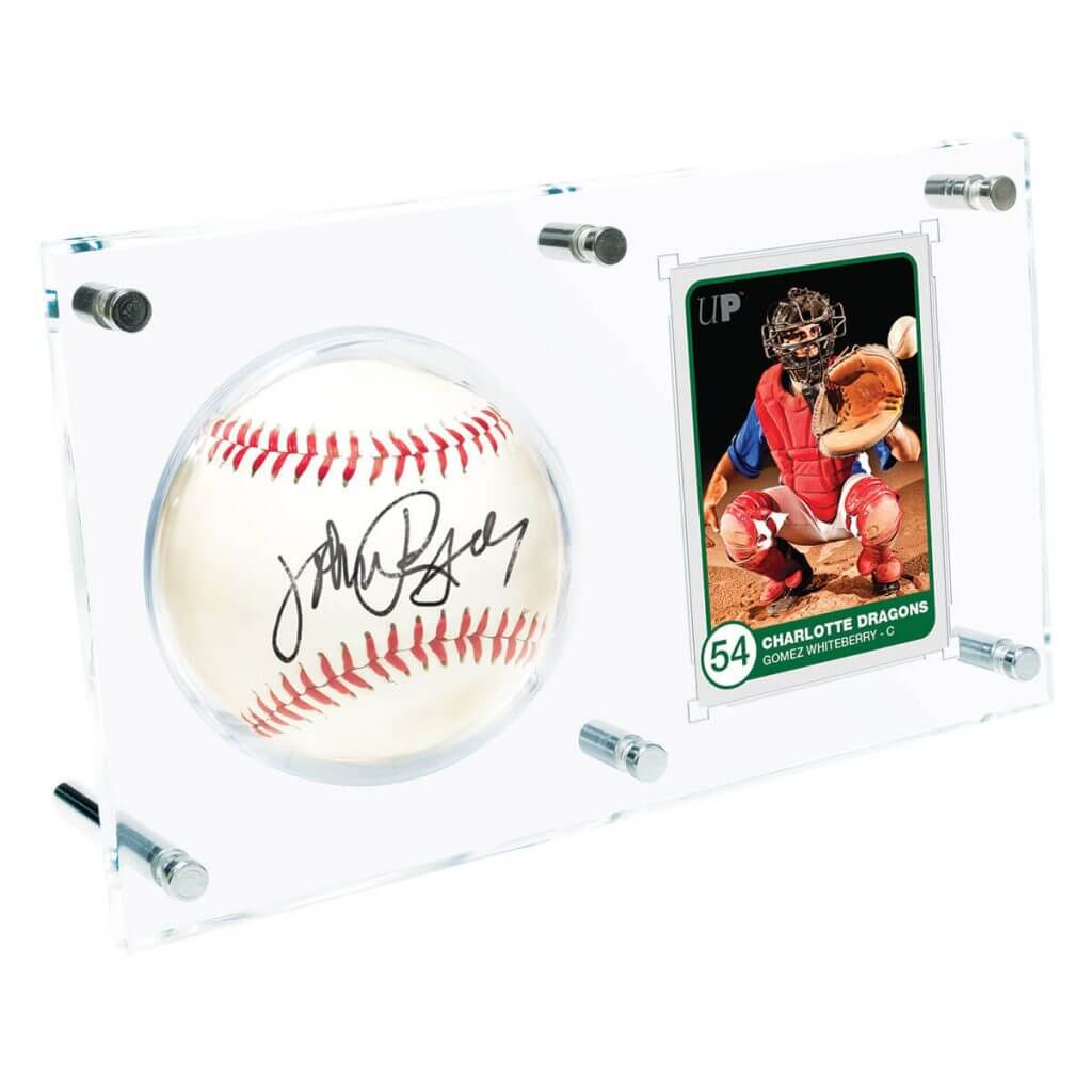 SPORT ACCESSORIES- Clear Ball & Card Flip Display - Ozzie Collectables