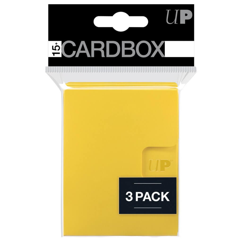 ULTRA PRO PRO 15+ Card Box 3-pack: Yellow