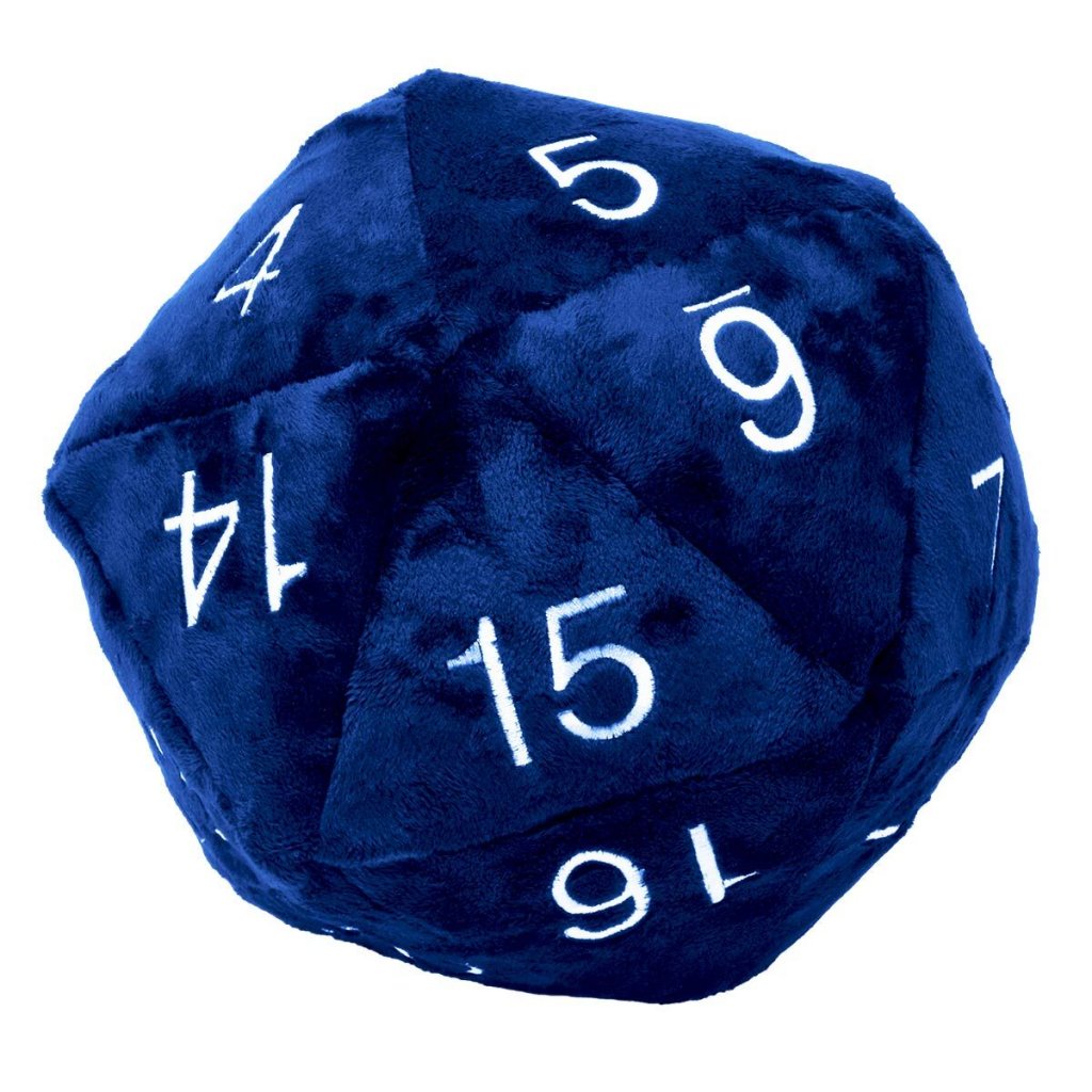ULTRA PRO GAMING ACCESSORIES - Jumbo D20 Plush Dice - Blue - Ozzie Collectables