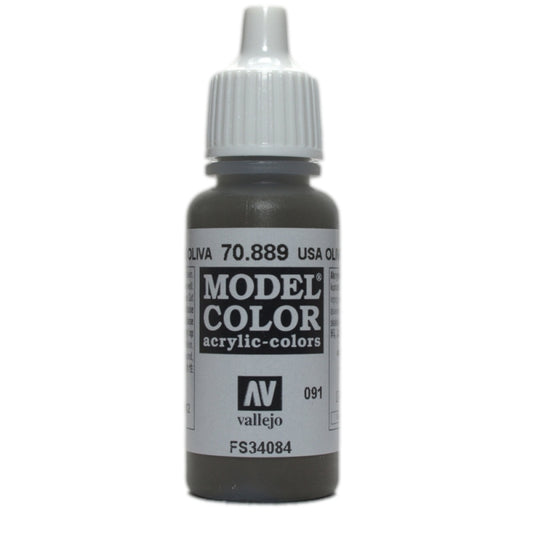 Vallejo Model Colour USA Olive Drab 17 ml - Ozzie Collectables