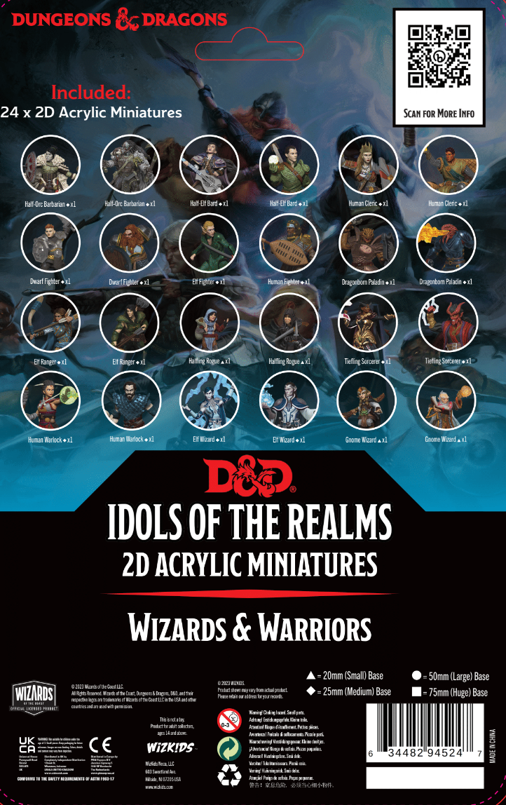 D&D Idols of the Realms Wizards & Warriors 2D Set