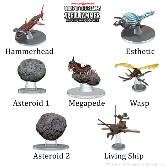 D&D Icons of the Realms Ship Scale Asteroid Encounters