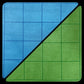 CHX 96465 Reversible Battlemat 1" Squares Blue-Green (23 1/2 x 26)