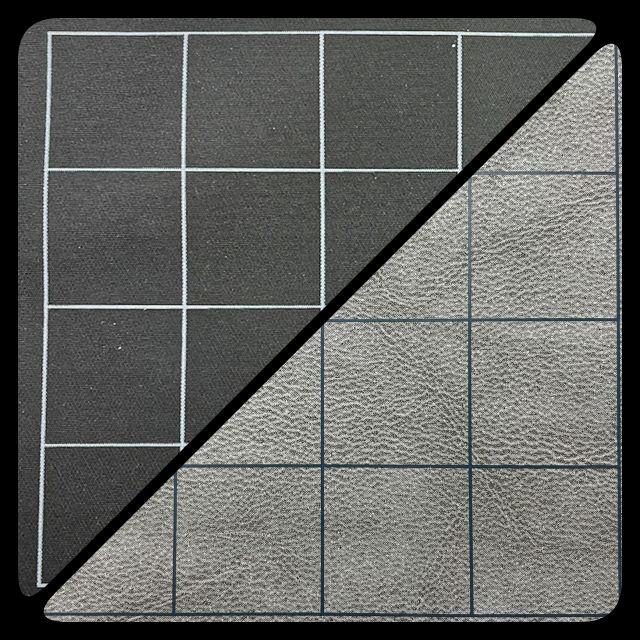 CHX 96480 Reversible Battlemat 1" Squares Black-Grey (23 1/2 x 26)