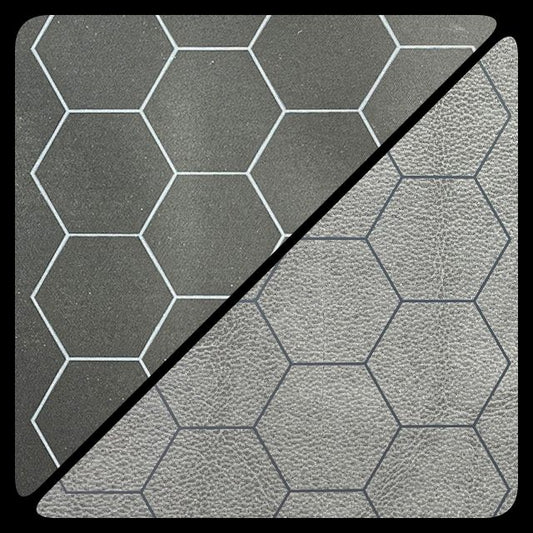 CHX 96680 Reversible Battlemat 1" Hexes Black-Grey (23 1/2 x 26)