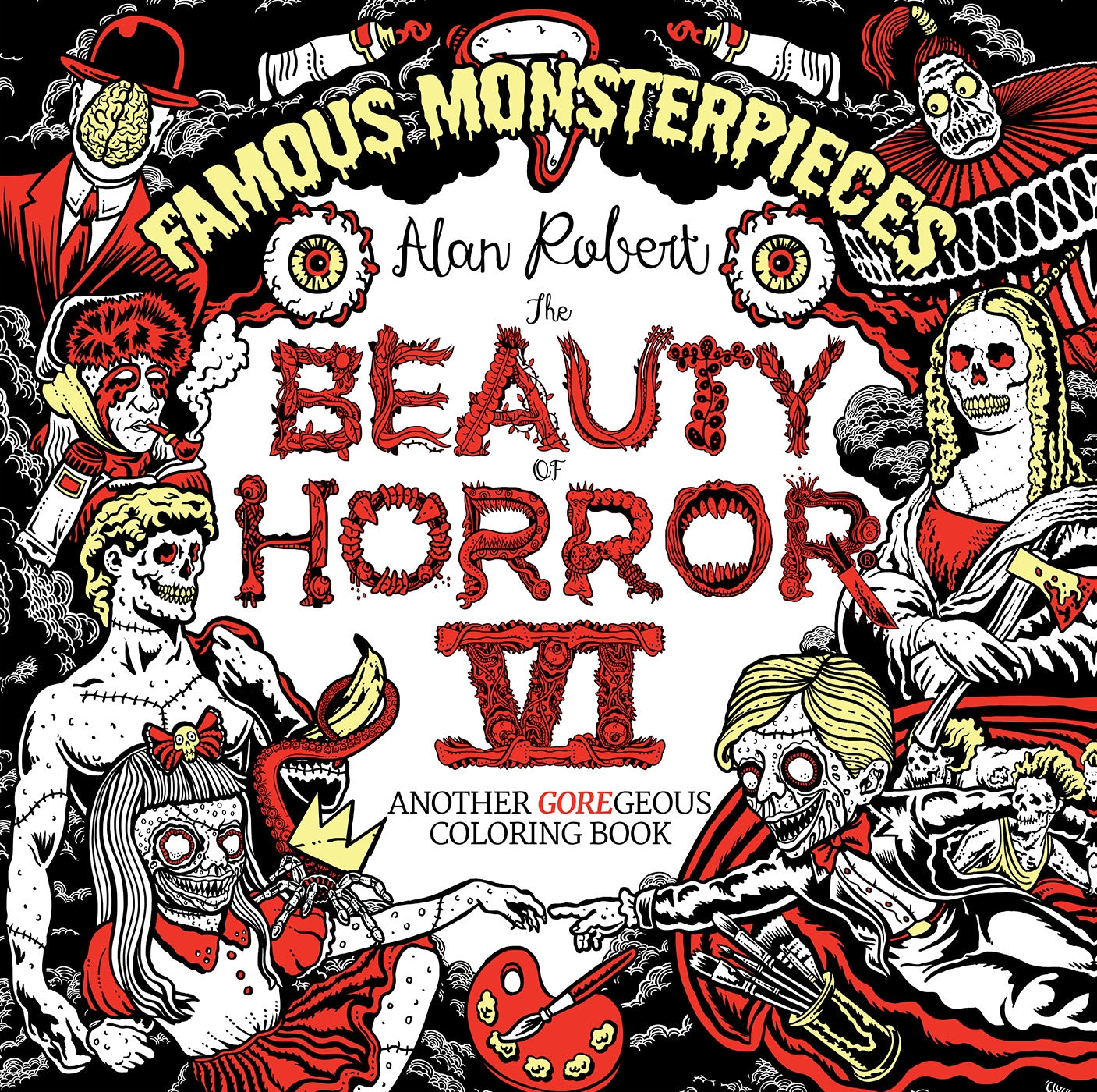 The Beauty of Horror 6 Famous Monsterpieces Coloring Book (Paperback)