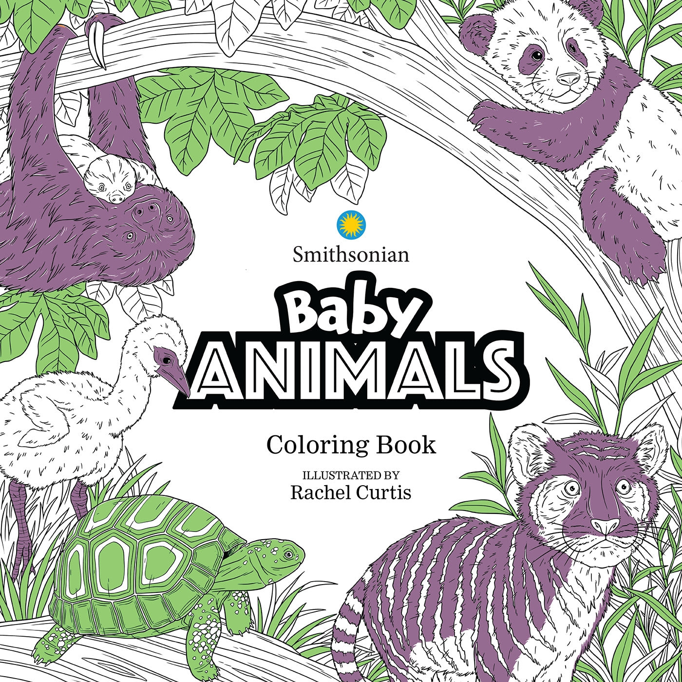 Baby Animals A Smithsonian Coloring Book (Paperback)