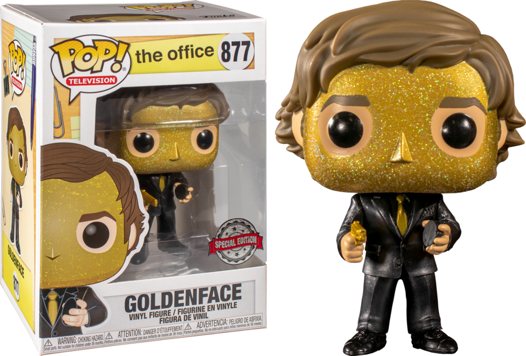 The Office - Jim Halpert Goldenface US exclusive Pop! Vinyl - Ozzie Collectables