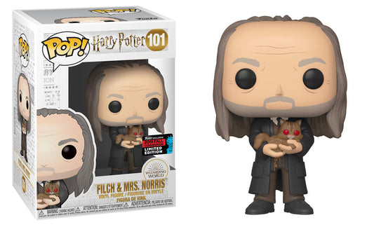 Harry Potter -  Filch with Mrs Norris 2019 NYCC Exclusive Pop! Vinyl #101