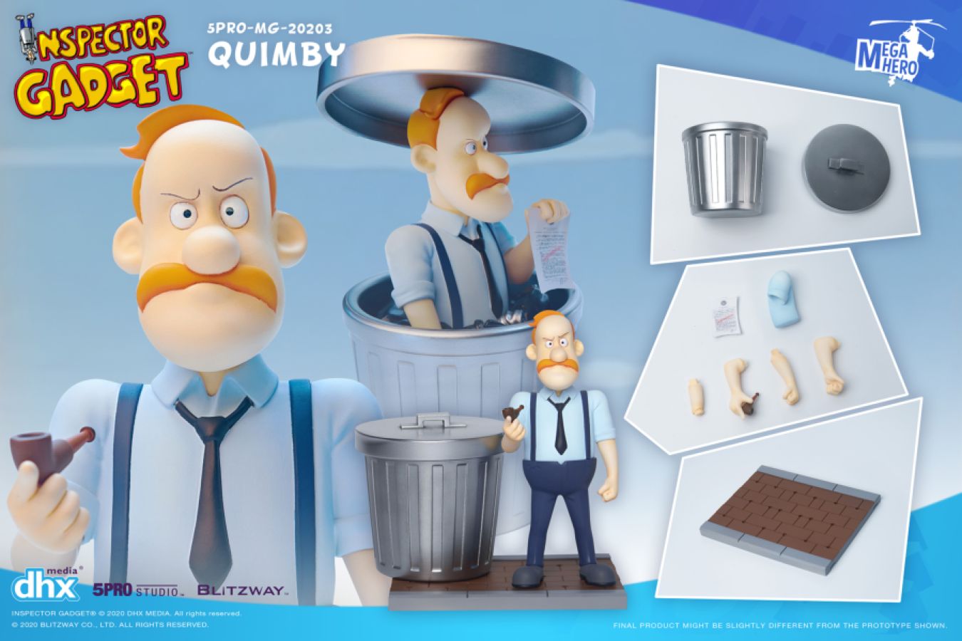 Inspector Gadget - Chief Quimby 1:12 Scale Action Figure - Ozzie Collectables