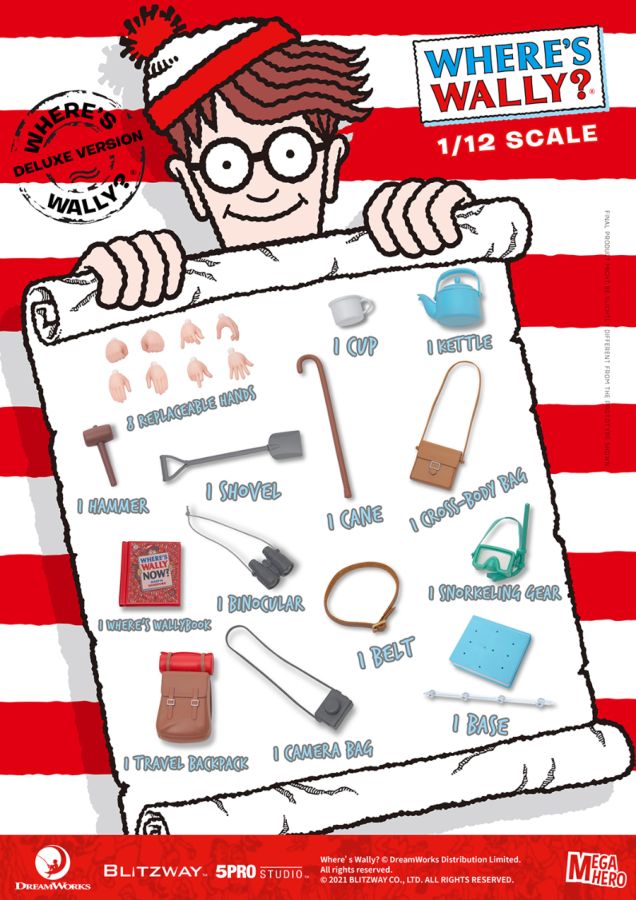 Where's Wally? - Wally Deluxe 1:12 Scale 6" Action Figure
