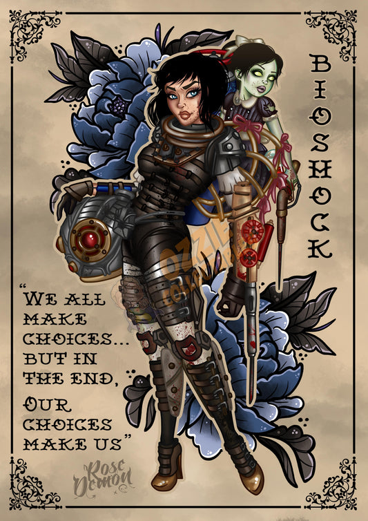 BioShock Sisters - RoseDemon Art Print Poster