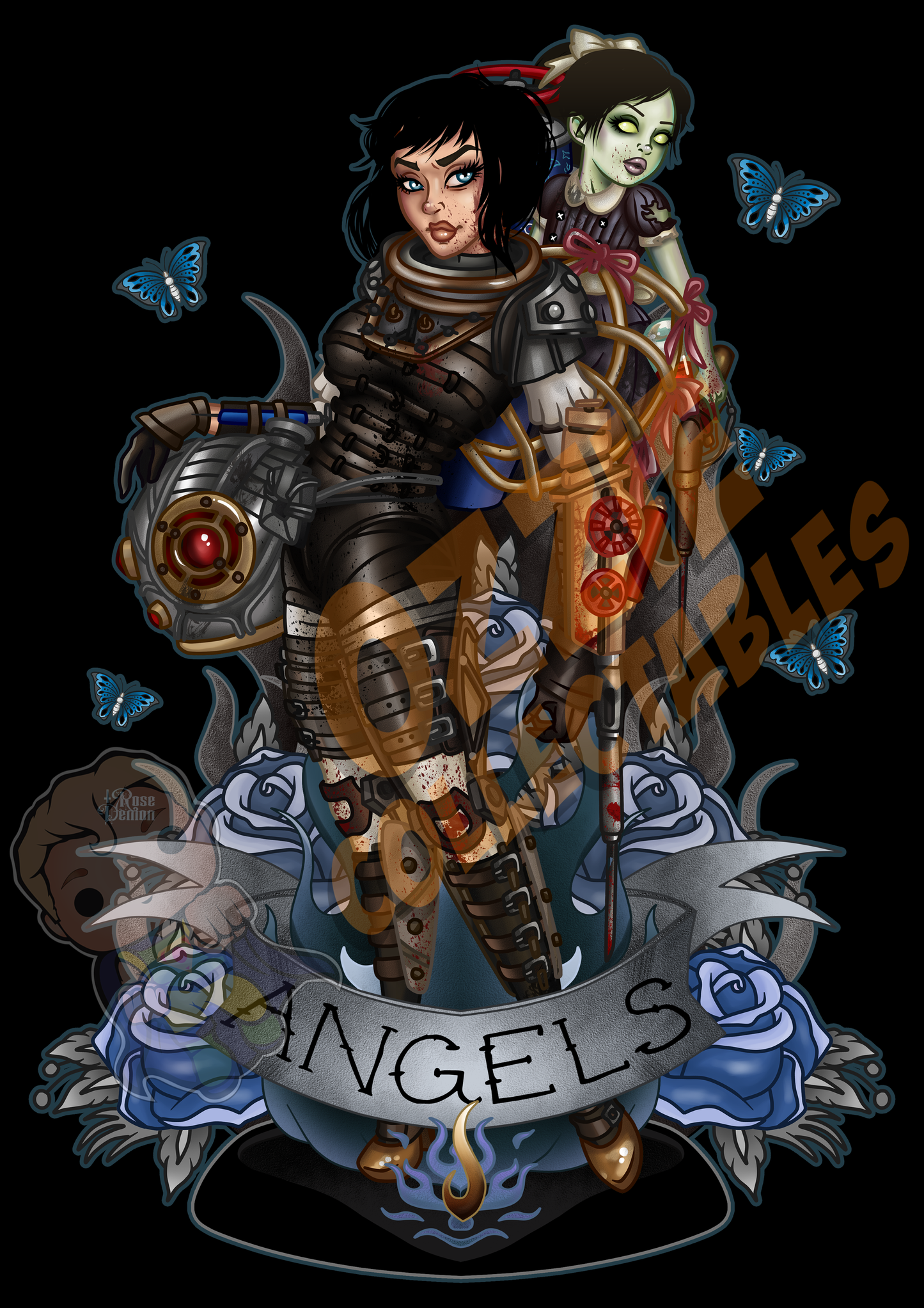 BioShock - Angels - Rose Demon Art Print Poster
