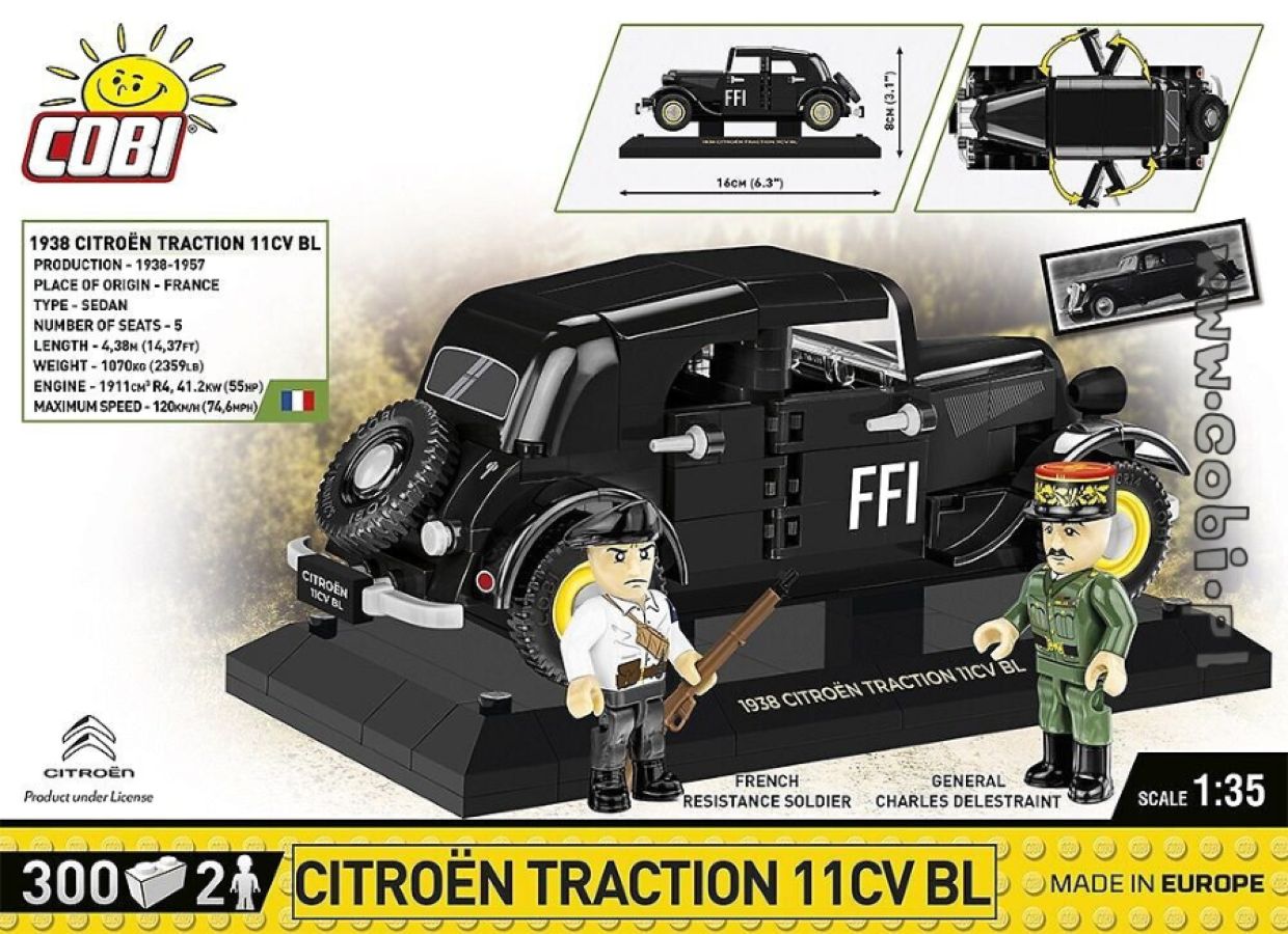 World War II - 1938 Citroen Traction 11C (298 pieces)