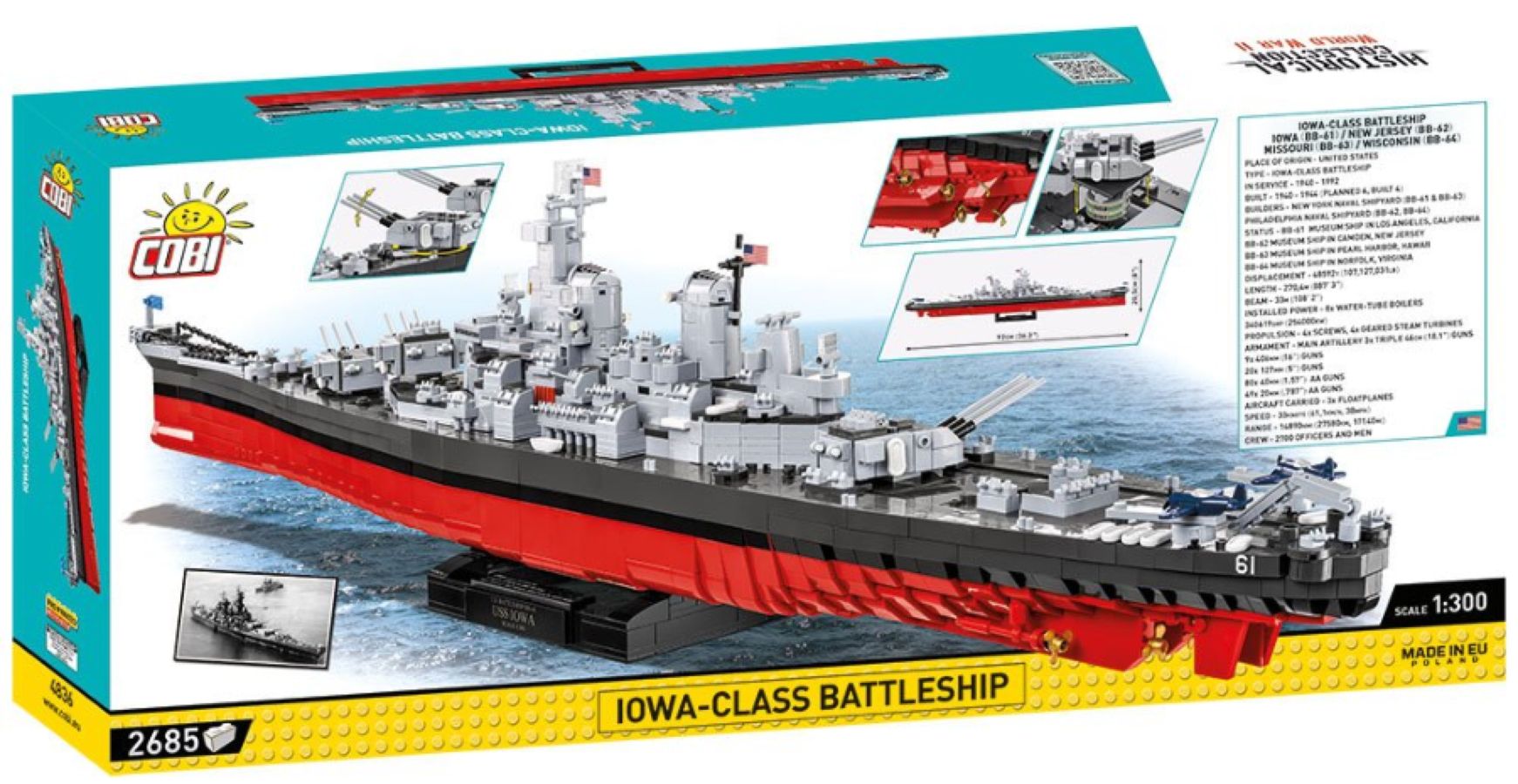 WW2 - Iowa-Class Battleship 2665 pcs