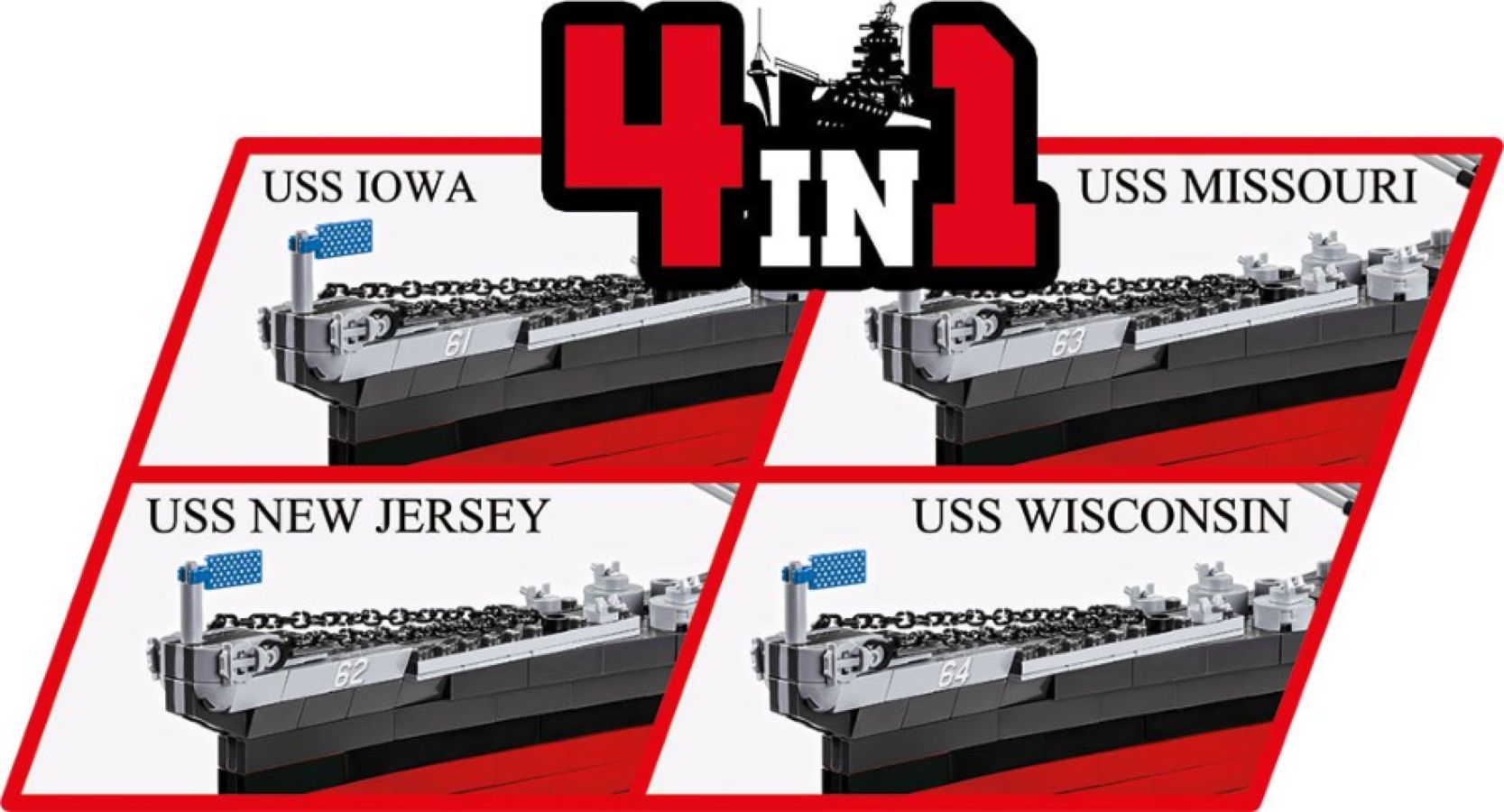 WW2 - Iowa-Class Battleship 2665 pcs