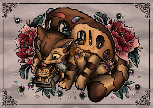 CatBus Art Print By Rose Demon - RoseDemon Art Print Poster