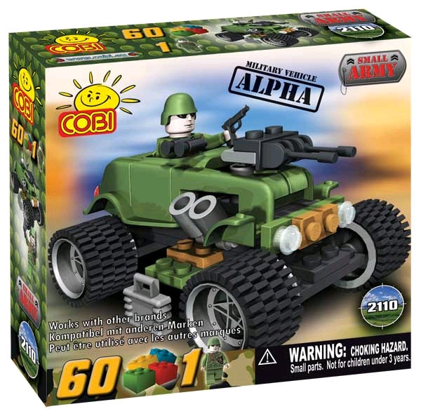 Small Army - 60 Piece Alpha Military Vehicle Construction Set - Ozzie Collectables