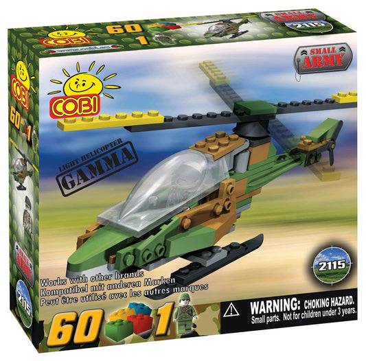 Small Army - 60 Piece Gamma Military Helicopter Construction Set - Ozzie Collectables
