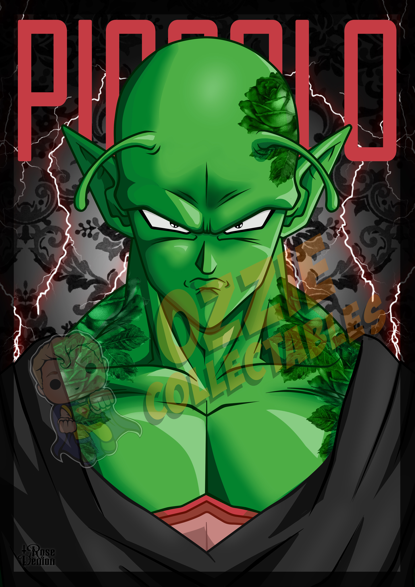 Dragon Ball Z - Piccolo - Rose Demon Art Print Poster