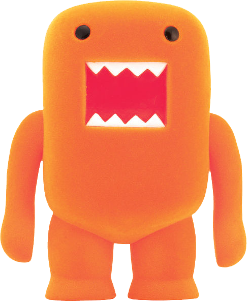 Domo - 4" Orange Soda Flocked Vinyl Figure - Ozzie Collectables