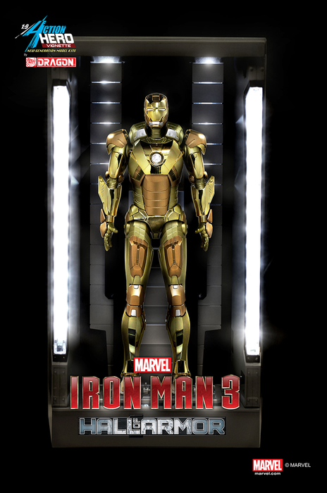 Iron Man 3 - Hall of Armour Mark XXI Model Kit Vignette - Ozzie Collectables