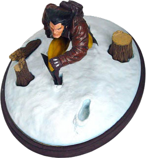 X-Men - Wolverine In Snow Resin Statue - Ozzie Collectables