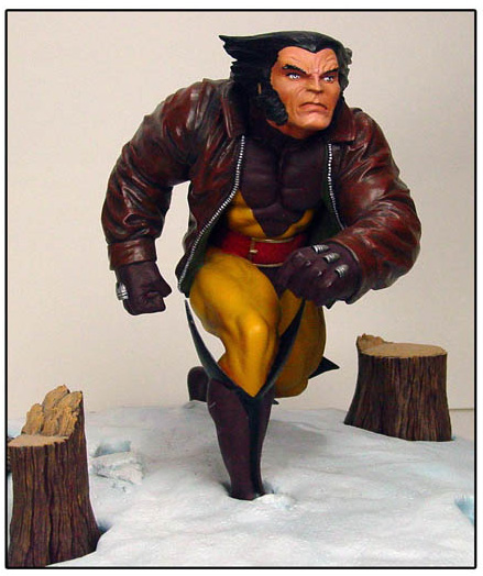 X-Men - Wolverine In Snow Resin Statue - Ozzie Collectables